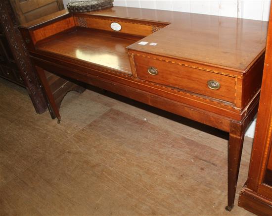 Georgian inlaid mahogany converted square piano